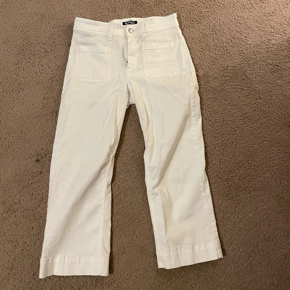 Buffalo David Bitton Cream Ankle Jeans
